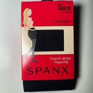 NWT SPANX Tight-End Tights Patterned Black, Size C